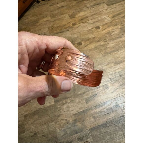 Bracelet, Ocean Jasper and Copper Cuff, Copper Bracelet, NEW, Artisan, Hand Made - Picture 7 of 8